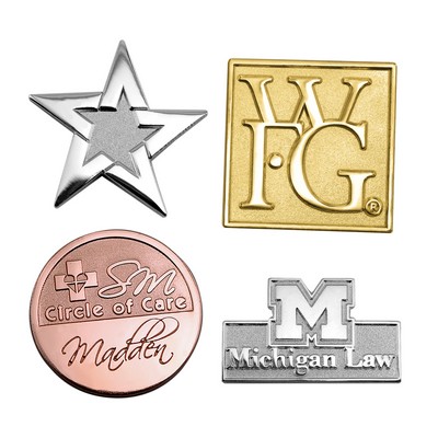 Custom Die Struck Sandblast & Polished Lapel Pin (3/4")