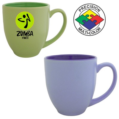 14.5oz Powder/Royal Blue Bistro Mug - Dishwasher Resistant - Precision Spot Color