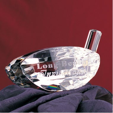 Golf Driver Optic Crystal Paperweight (Sandblasted)