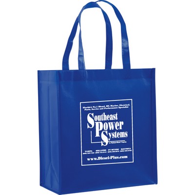 Non Woven Gloss Designer Tote/Grocery Bag (12"x8"x13")