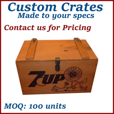 Custom Hinged Wooden Crate / Custom Wooden Box - made to order