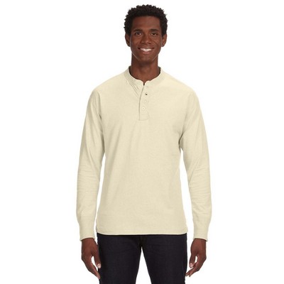 J AMERICA Men's Vintage Brushed Jersey Henley