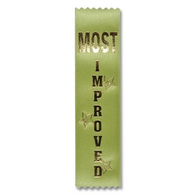 2"x8" Stock Recognition Most Improved Lapel Ribbon