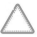 Triangle Printed Stock Lapel Pin (13/16")