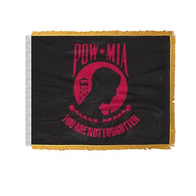 POW MIA Antenna Flags 4x6 inch (black & red)