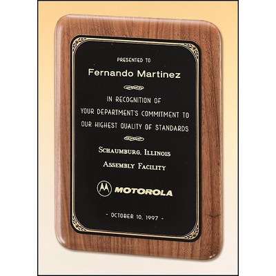 American Walnut Plaque with Brass Plate, 5 x 7"