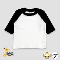 Baby Raglan T-Shirts - 3/4 Sleeve Baseball Tee - Premium 100% Cotton - Laughing Giraffe®