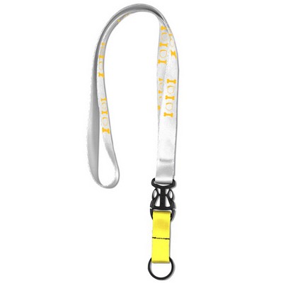 Sprinters Lanyard 3/4" Nylon W/ Metal O Ring And Slide Buckle Release