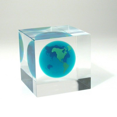 3" Cube Lucite® Embedment Award