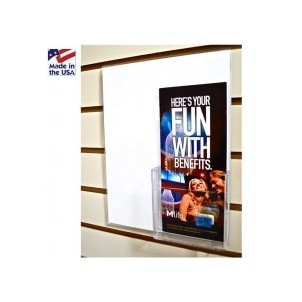 Slatwall Poster Frame With Brochure Holder (8.5"x11")