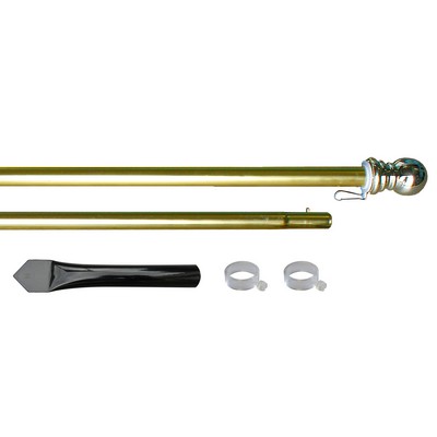 8' Gold Aluminum Display Pole