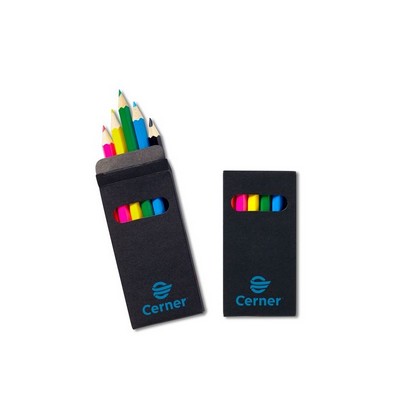 Six-Color Wooden Pencil Set in Black Box