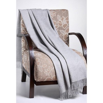 Light Grey Alpaca Throw Blanket