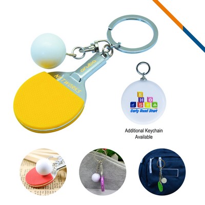 Table Tennis Keychain-Yellow