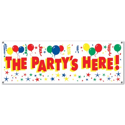 The Party's Here Sign Banner