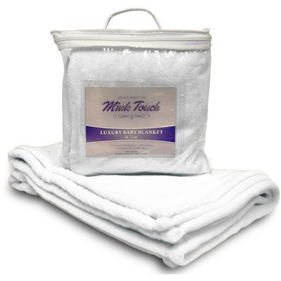 Mink Touch Baby Blankets - Pure White, 30 x 40 (Case of 40)