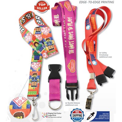 7 Day Rush Dye-Sublimation Lanyards 3/4"