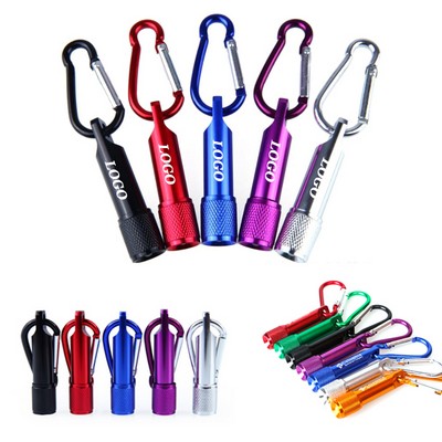 Aluminum Carabiner LED Flashlight Keychain