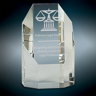 Small Crystal Octagon Tower Award