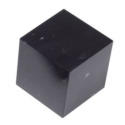 Jet Black Marble Cube (4"x4"x4")