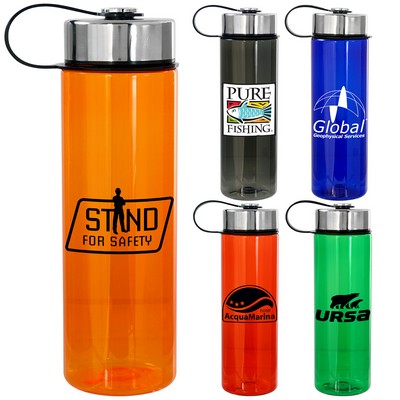 Metal Lanyard Lid Colorful 24 oz Bottle