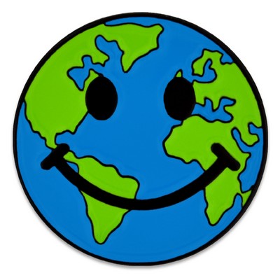 Smiley Earth Pin