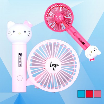 Rechargeable Kitty Shaped Fan w/Light