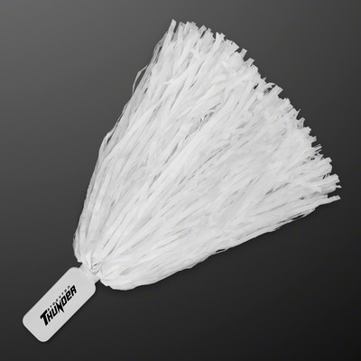 Economy White Pom Poms (Non-Light Up) - Domestic Print