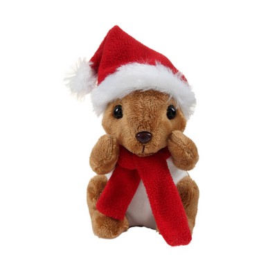 soft plush Squirrel with Christmas scarf &hat