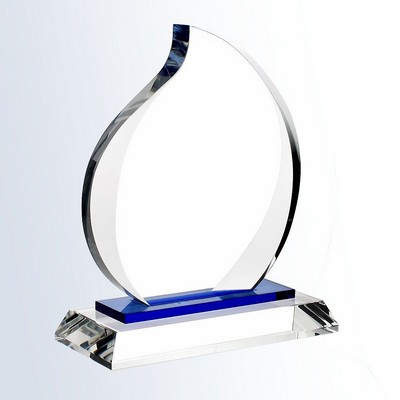 Blue Eternal Flame Optic Crystal Award