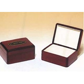 Airflyte® Rosewood Piano-Finish Jewelry Box w/Beige Felt Lining (7"x 5"x 2.75")