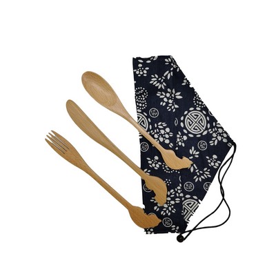 Environmental Bamboo Utensil Cutlery Travel Set