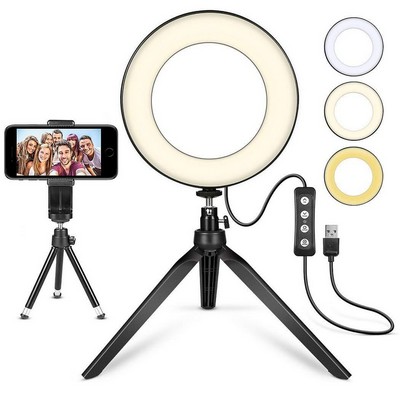 6" LED Ring Light with Tripod Stand