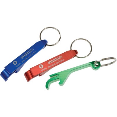 Aluminum Bottle & Can Opener w/Key Ring