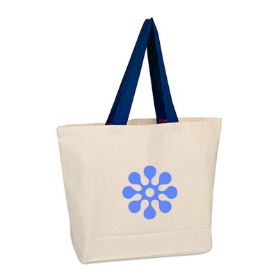 Beach Bag With Colored Handles