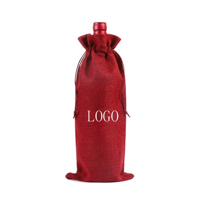 Drawstring Wine Bottle Bag