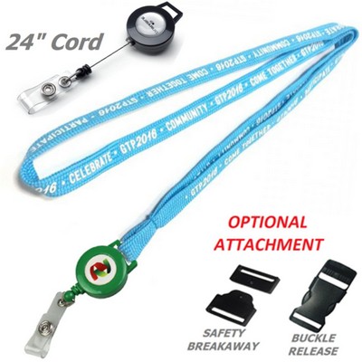 1/2" Tube Lanyard with Retractable Reel Combo