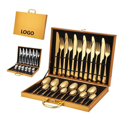 24Pcs Stainless Steel Utensil Set