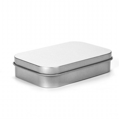 Metal Rectangular Tin Metal Hinged Lid