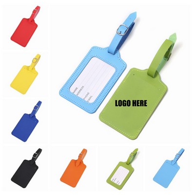 Soft PU Leather Luggage Tag