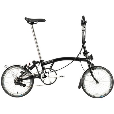 Brompton C Line Explore Mid Folding Bike - Black