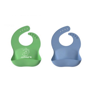 Washable Silicone Baby Bib With Food Pocket