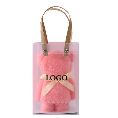 Creative Bear Shaped Towel with Gift Bag