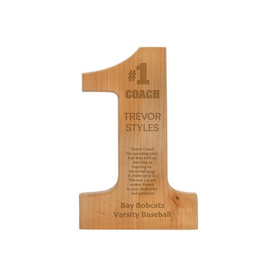 8 1/4" x 12 1/2" Alder #1 Plaque