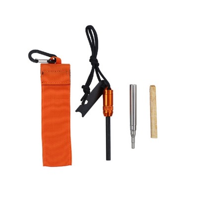 Rectractable Fire Steel Flint Camp Survival Kit