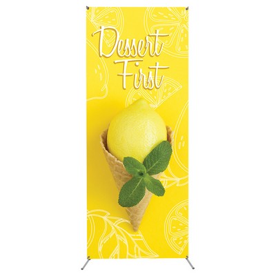 28x67 Grasshopper Adjustable Indoor X Banner Stand (Graphic Package)