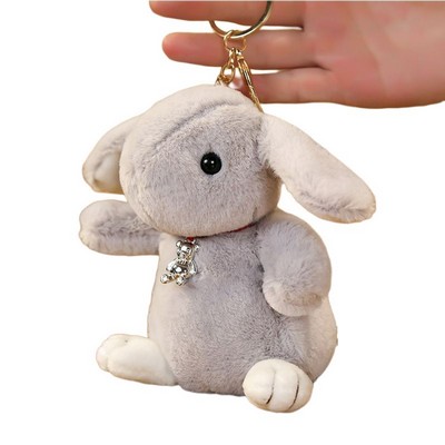 6¡± Keychain Squishmallow Plush Key Tag - Rabbit With Pendant