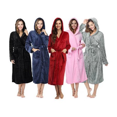 Long Plush Flannel Robe