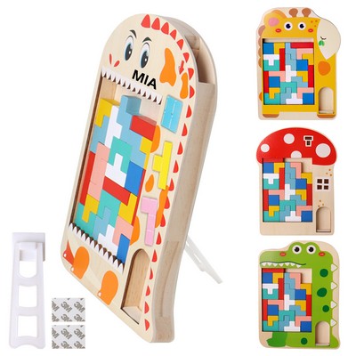 Wooden Blocks Puzzle Brain Teasers Toy