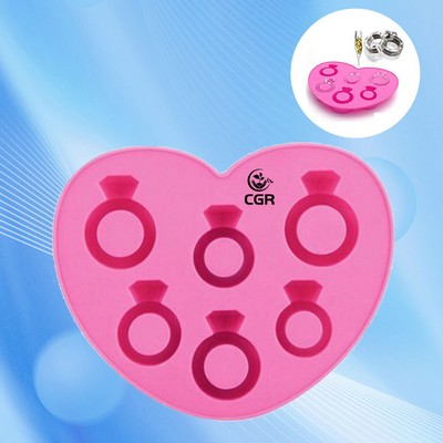 Heart-shaped Silicone Ice Mold for Rings